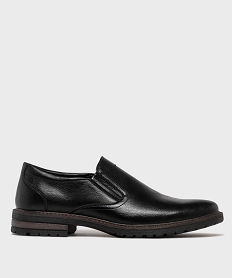 GEMO Derbies unies sans lacets à enfiler homme noir standard