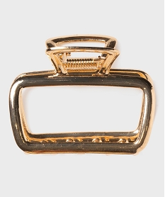 GEMO Pince crabe pour les cheveux en métal forme rectangle dore