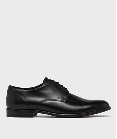 GEMO Derbies en cuir surpiqués homme - Tanéo noir standard