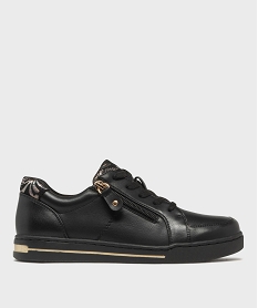 GEMO Baskets basses avec touches scintillantes femme - Valentina Baldano noir standard
