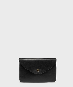 GEMO Porte-monnaie sans coutures à rabat femme noir standard