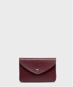 GEMO Porte-monnaie sans coutures à rabat femme Rouge