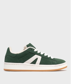 GEMO Basket basses style skate à larges lacets femme Vert