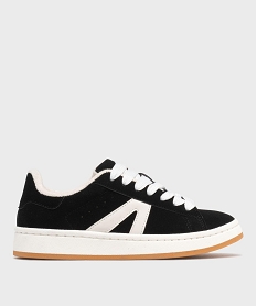 GEMO Basket basses style skate à larges lacets femme noir standard