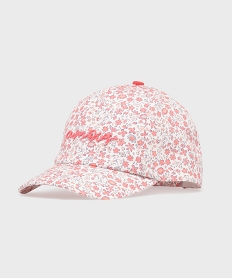 GEMO Casquette en coton à motifs fleuris fille Rose