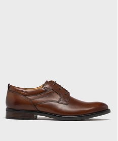 GEMO Derbies classiques en cuir homme - Pierre Cardin marron standard