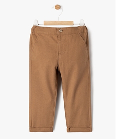 GEMO Pantalon en lin et coton bébé garçon marron standard