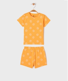 GEMO Pyjashort 2 pièces à motifs lions bébé garçon Orange