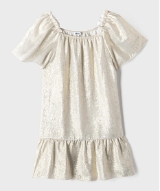 GEMO Robe de cérémonie aux reflets métallisés fille dore