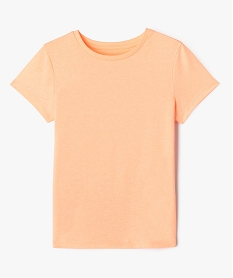 GEMO Tee-shirt manches courtes et col rond fille orange standard