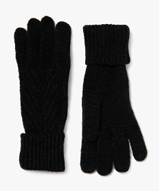 gants en maille pailletee femme noir standardM677901_1