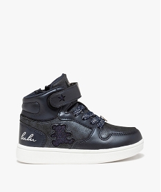 GEMO Baskets fille mid-cut ourson pailleté - LuluCastagnette bleu vif