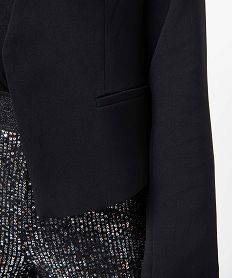 veste femme coupe courte forme croisee noir vestesN858501_2
