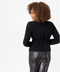 veste femme coupe courte forme croisee noir vestesN858501_3