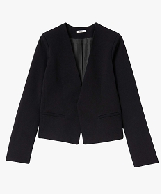 veste femme coupe courte forme croisee noir vestesN858501_4