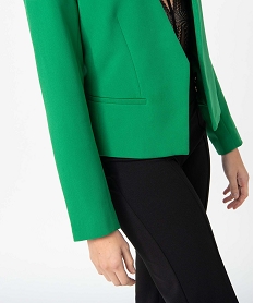 veste femme coupe courte forme croisee vert vestesN858601_2