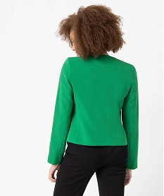 veste femme coupe courte forme croisee vert vestesN858601_3