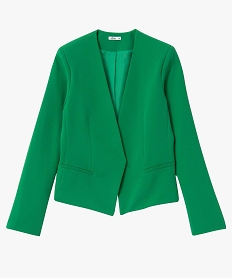 veste femme coupe courte forme croisee vert vestesN858601_4