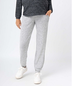 GEMO Pantalon de grossesse jogger en maille douce Gris