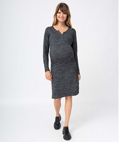 robe de grossesse en maille souple et extensible gris robesN858901_1