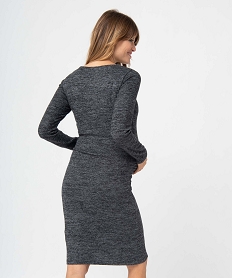 robe de grossesse en maille souple et extensible gris robesN858901_3