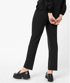 pantalon femme en maille souple a plis noir pantalonsO021901_3