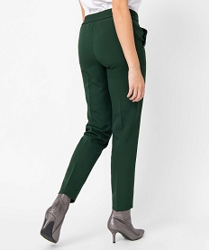 pantalon femme en maille souple a plis vert pantalonsO022001_3