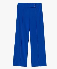 pantalon femme en toile coupe large bleu pantacourtsO022201_4