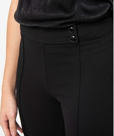 pantalon femme en toile coupe large noirO022301_2