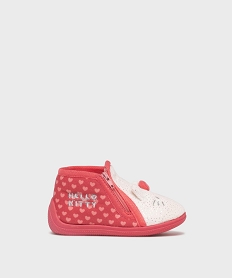 GEMO Chaussons botillons en velours bébé fille - Hello Kitty rose vif