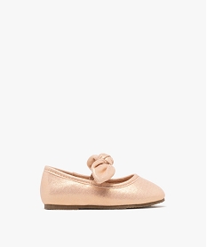 GEMO Ballerines pailletées avec élastique de maintien sous nœud bébé fille Rose