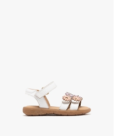 GEMO Sandales en cuir à brides ajustables bébé fille - NA! Blanc