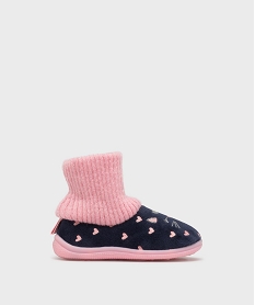 GEMO Chaussons à motifs scintillants avec tige chaussette bébé fille Bleu