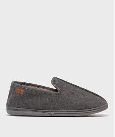 GEMO Chaussons mules en velours doux homme - Dim noir standard