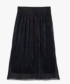 jupe femme plissee avec rayures multicolores noirO777301_4