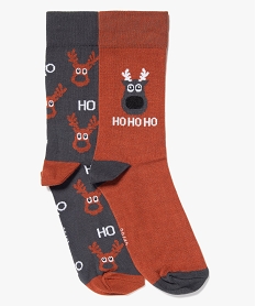 chaussettes homme avec motifs de noel (lot de 2) marron standardO941401_1