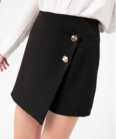 short-jupe femme avec boutons fantaisie noirP023201_2