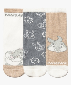 chaussettes bebe fille avec motif panpan lapin (lot de 3) - disney beigeP188001_1
