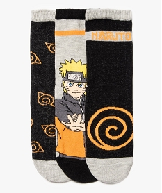 GEMO Chaussettes garçon à motifs (lot de 3) - Naruto orange standard