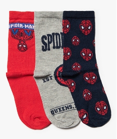 chaussettes garcon tige haute imprimees spiderman (lot de 3) rougeP189001_1