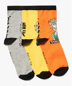 chaussettes garcon tige haute imprimees dragon ball z (lot de 3) orange standardP189101_1