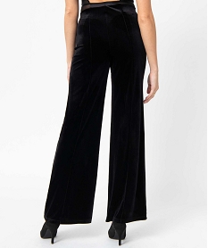 pantalon femme en velours coupe ample noir pantalonsP524001_3
