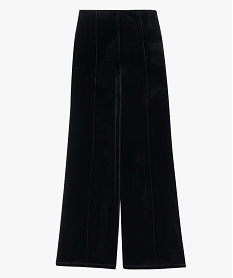 pantalon femme en velours coupe ample noir pantalonsP524001_4