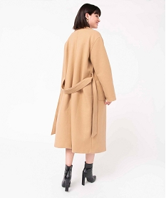 manteau femme coupe oversize avec larges poches plaquees orange manteauxP606101_3