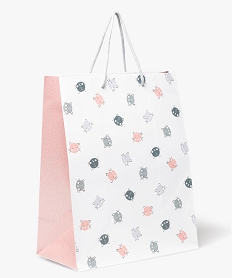 GEMO Sac cadeau motif chats format moyen Rose