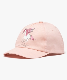 casquette fille avec motif licorne scintillant rose standardQ093501_1