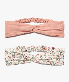 GEMO Bandeau à cheveux fille effet drapé (lot de 2) Multicolore