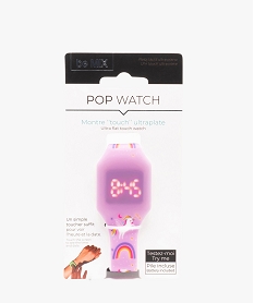 GEMO Montre enfant Touch ultra plate Pop Watch - be Mix Violet