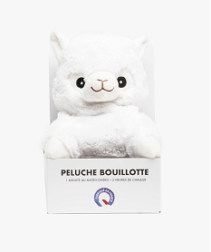 GEMO Bouillotte peluche lama à chauffer au micro-ondes Blanc