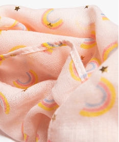 foulard fille forme snood a motifs arc-en-ciel et etoiles multicolore foulards echarpes et gantsQ098501_2